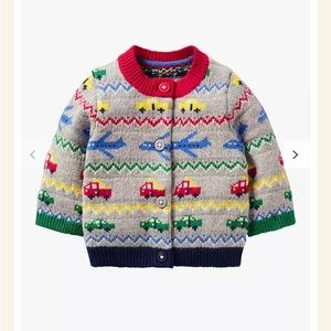 Baby Boden automobile cardigan